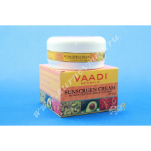 Солнцезащитный крем с экстрактами киви и авокадо SPF - 25 от Vaadi Herbals